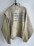 2026 Trend Personality Streetwear Loose Hoodie Irregular Men And Women Retro High Street Hip Hop Distressed Print Sweatshirts