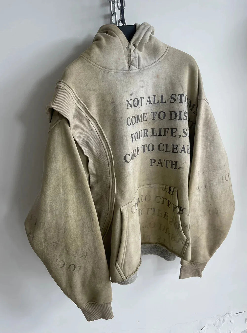 2026 Trend Personality Streetwear Loose Hoodie Irregular Men And Women Retro High Street Hip Hop Distressed Print Sweatshirts