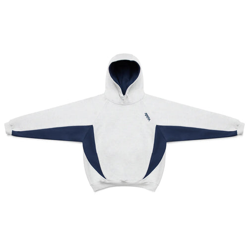 Blue striped simple hoodie, high street casual loose fit men's and women's sportswear set, two-piece set, cotton skin friendly