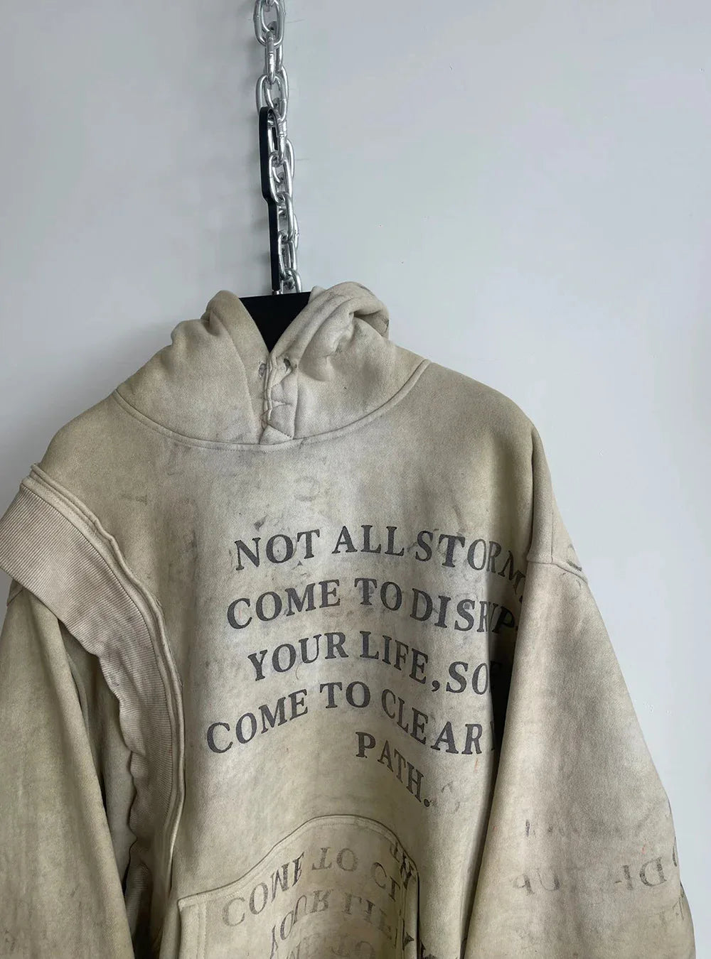 2026 Trend Personality Streetwear Loose Hoodie Irregular Men And Women Retro High Street Hip Hop Distressed Print Sweatshirts