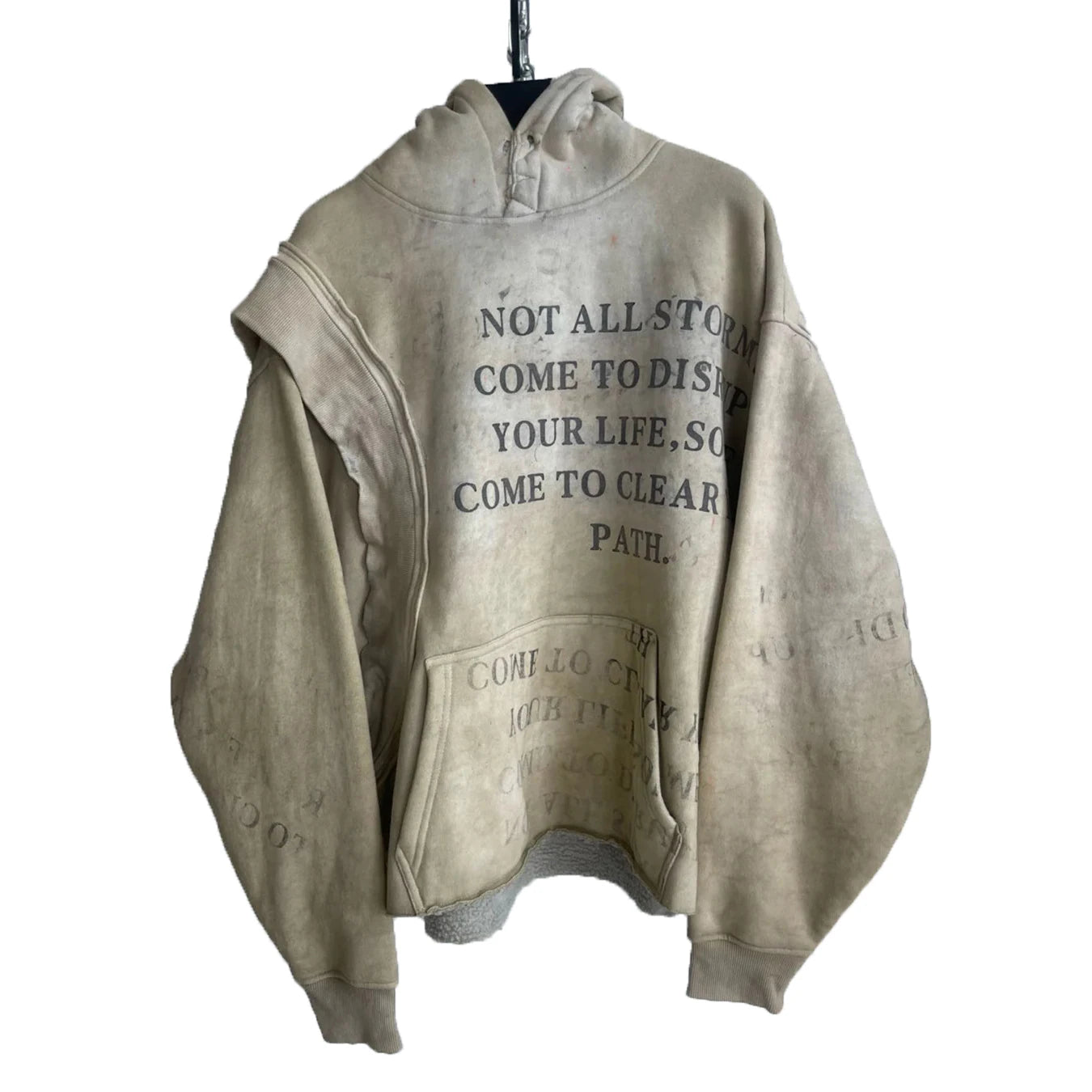 2026 Trend Personality Streetwear Loose Hoodie Irregular Men And Women Retro High Street Hip Hop Distressed Print Sweatshirts